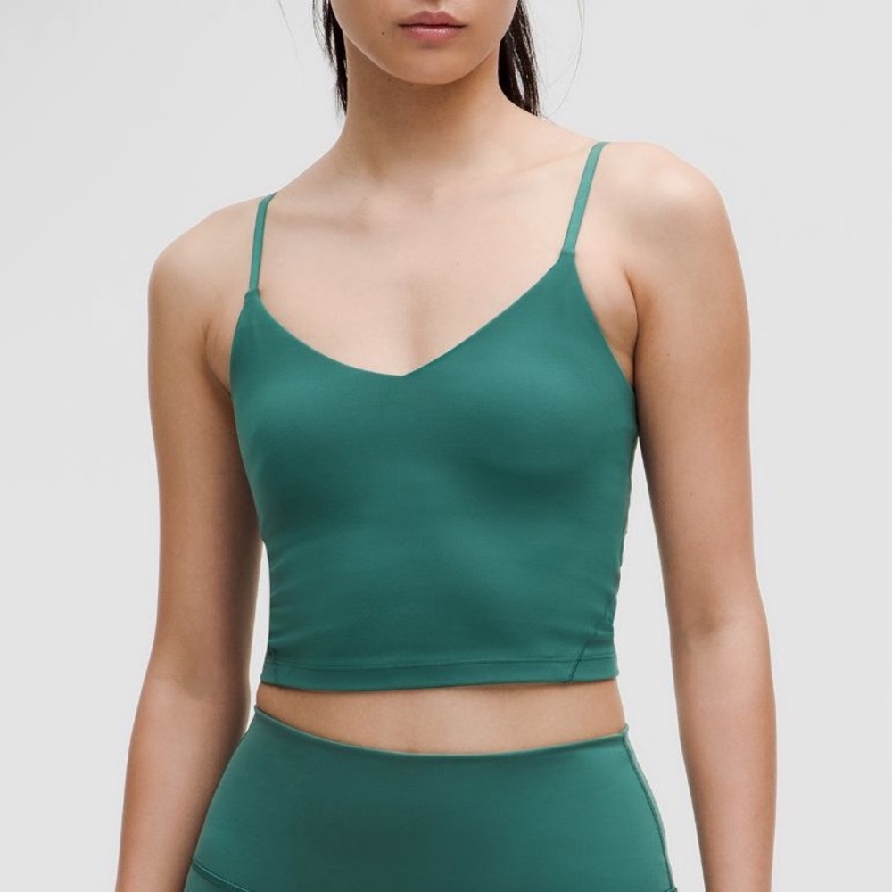 LULULEMON Align Cropped Cami Tank Top- Storm Teal